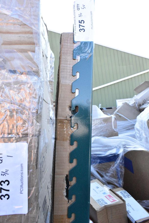 BRAND NEW SCRATCH AND DENT! Lot of 5 Pieces Including Green Finish Wire Shelves - Image 3 of 4