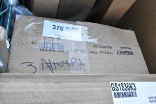 BRAND NEW SCRATCH AND DENT! Regency 600TB3012G 30" x 12" 18-Gauge 304 Stainless Steel Equipment Filler Table with Backsplash and Galvanized Undershelf. May Be Missing Pieces.