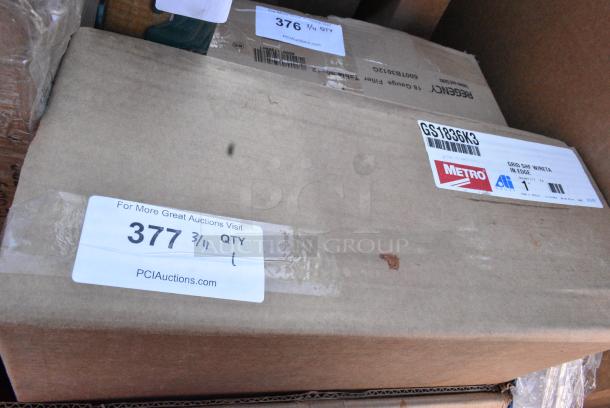 BRAND NEW SCRATCH AND DENT! Metro GS1836K3 SmartWall G3 Metroseal 3 Grid Shelf with Retaining Ledge - 18" x 36". May Be Missing Pieces. - Image 1 of 2