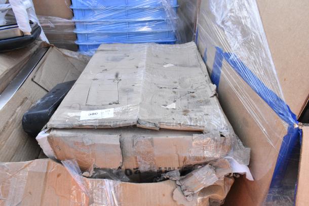 BRAND NEW SCRATCH AND DENT! Steelton 522MPC2030 Wood Top Work Cart with Stainless Steel Base and Undershelves - 32" x 20" x 35". May Be Missing Pieces. - Image 1 of 2