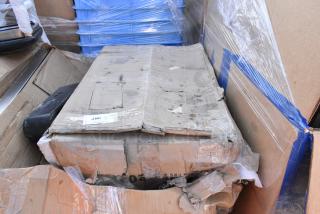 BRAND NEW SCRATCH AND DENT! Steelton 522MPC2030 Wood Top Work Cart with Stainless Steel Base and Undershelves - 32" x 20" x 35". May Be Missing Pieces.