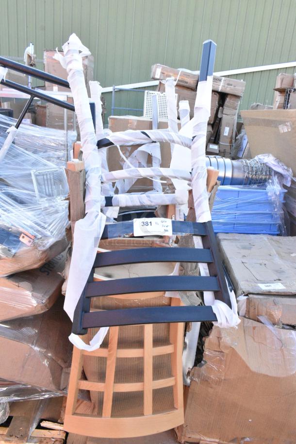 3 BRAND NEW SCRATCH AND DENT! Items Including Ladder Back Bar Stool, Window Back Dining Height Chair Frame, Ladder Back Dining Height Chair Frame. 3 Times Your Bid. - Image 1 of 8