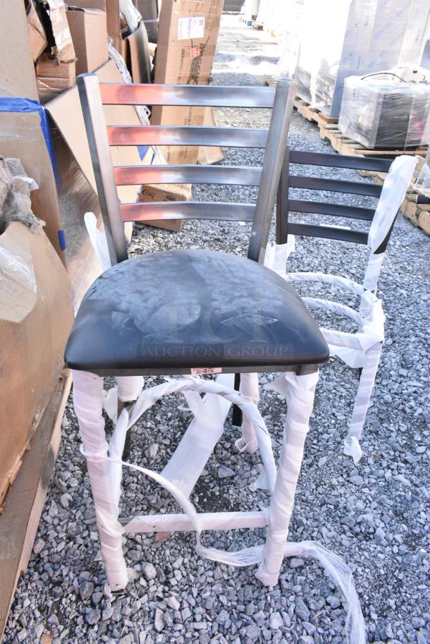3 BRAND NEW SCRATCH AND DENT! Items Including Ladder Back Bar Stool, Window Back Dining Height Chair Frame, Ladder Back Dining Height Chair Frame. 3 Times Your Bid. - Image 4 of 8