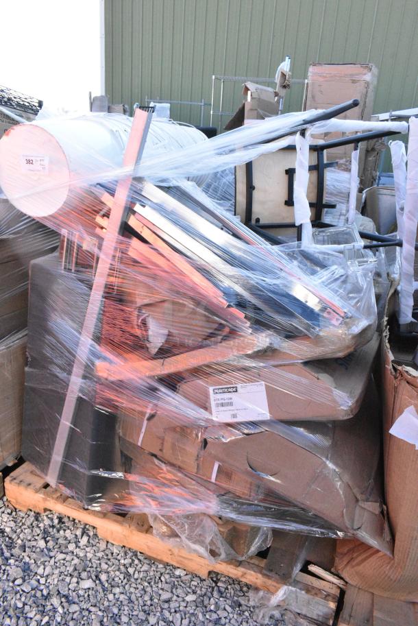 27 BRAND NEW SCRATCH AND DENT! Items Including Plasticade American Louver Company Stratus White Plaque Diffuser with 12" Neck STR-PQ-12W, 303BBP11 Acopa 11 5/8" x 8" Ivory (American White) Wide Rim Stoneware Platter with Blue Bands - 12/Case, 164TB5222 TABLE BASE PLATE CAST IRON 5X22, 190HFC2020SB 20"(H) x 20"(W) x 2"(T) Stainless Steel Hood Filter with Lower Bracket. 27 Times Your Bid! - Image 2 of 7