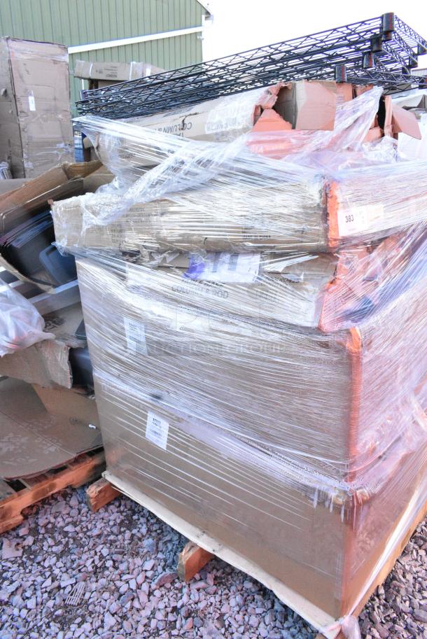 27 BRAND NEW SCRATCH AND DENT! Items Including 600GB11236 Lavex 36" Restroom Grab Bar, 164TCOLRD425 Lancaster Table & Seating 25 3/16" x 4" Standard Height Table Base Column and Rod, 164WAITRS1BK Lancaster Table & Seating 46" Black Host Station / Host Podium, Black Wire Shelves, 6 164TCOLRD42 Lancaster Table & Seating 25 3/16" x 4" Standard Height Table Base Column and Rod. 27 Times Your Bid! - Image 3 of 13