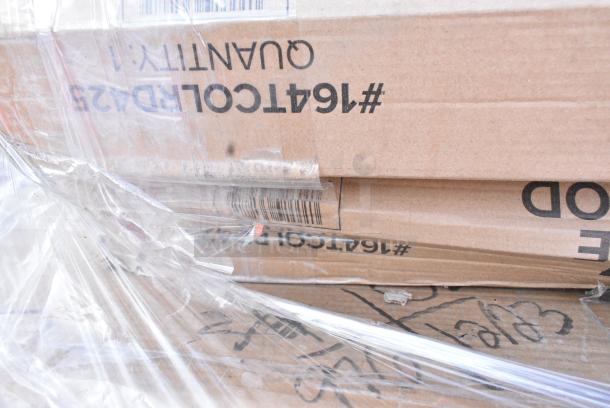 27 BRAND NEW SCRATCH AND DENT! Items Including 600GB11236 Lavex 36" Restroom Grab Bar, 164TCOLRD425 Lancaster Table & Seating 25 3/16" x 4" Standard Height Table Base Column and Rod, 164WAITRS1BK Lancaster Table & Seating 46" Black Host Station / Host Podium, Black Wire Shelves, 6 164TCOLRD42 Lancaster Table & Seating 25 3/16" x 4" Standard Height Table Base Column and Rod. 27 Times Your Bid! - Image 9 of 13