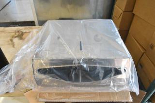 2 BRAND NEW SCRATCH AND DENT! 712SSPTDH Lavex Stainless Steel 200 C-Fold / 275 Multifold Surface-Mounted Mini Paper Towel Dispenser. 2 Times Your Bid!