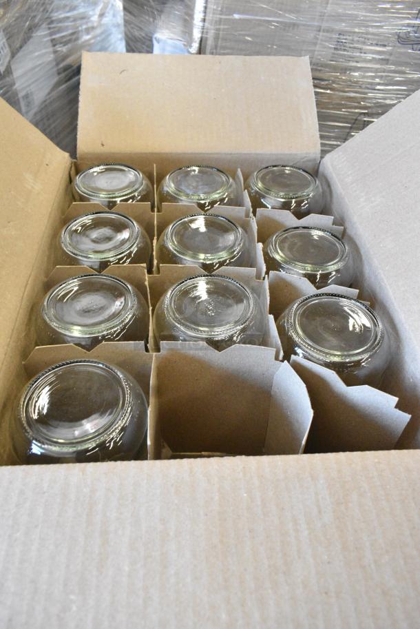 BRAND NEW SCRATCH AND DENT! Box of 10 Glass Jars - Image 3 of 4