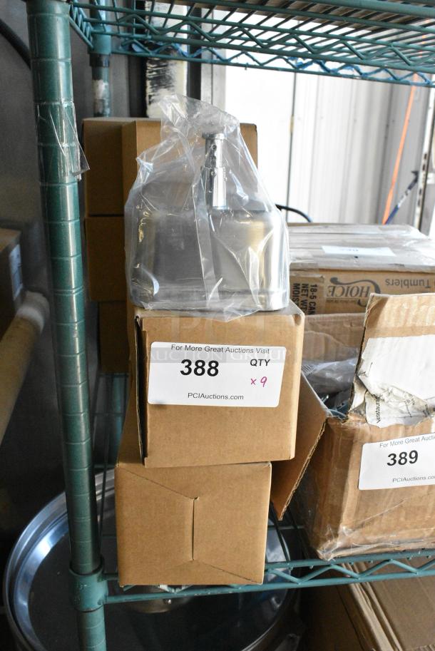 9 BRAND NEW SCRATCH AND DENT! 712SSSD40VL Lavex 40 fl. oz. (1,200 mL) Stainless Steel Manual Surface-Mounted Vertical Liquid Soap Dispenser. 9 Times Your Bid! - Image 2 of 6