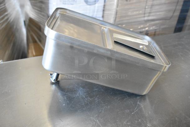 9 BRAND NEW SCRATCH AND DENT! 712SSSD40VL Lavex 40 fl. oz. (1,200 mL) Stainless Steel Manual Surface-Mounted Vertical Liquid Soap Dispenser. 9 Times Your Bid! - Image 5 of 6