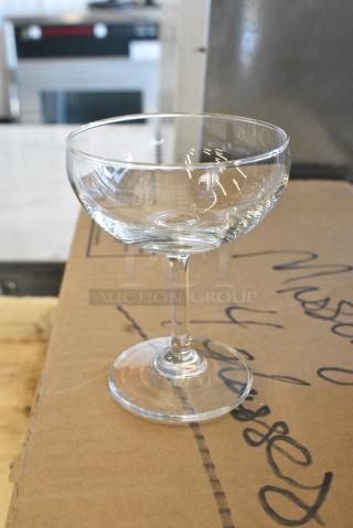 2 BRAND NEW SCRATCH AND DENT! Boxes of 11 Acopa 5535457 7 oz. Coupe Cocktail Glass. 2 Times Your Bid!