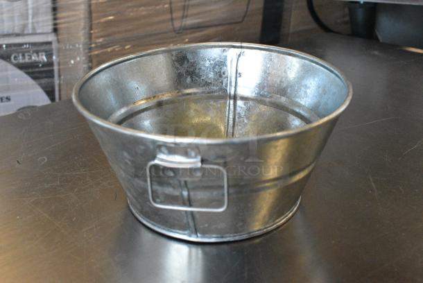 23 BRAND NEW SCRATCH AND DENT! American Metalcraft MTUB63 6" x 3" Round Galvanized Metal Tub. 23 Times Your Bid! - Image 3 of 6