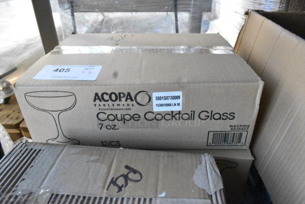 2 BRAND NEW SCRATCH AND DENT! Boxes of 12 Acopa 5535457 7 oz. Coupe Cocktail Glass. 2 Times Your Bid! - Image 2 of 5