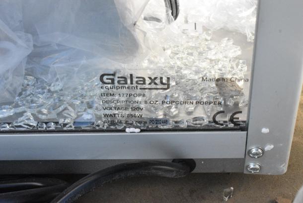 BRAND NEW SCRATCH AND DENT! Galaxy 177POP8 8 oz. Black Popcorn Machine / Popper. See Pictures for Broken Glass. 120 Volts, 1 Phase. Tested and Working! - Image 4 of 4