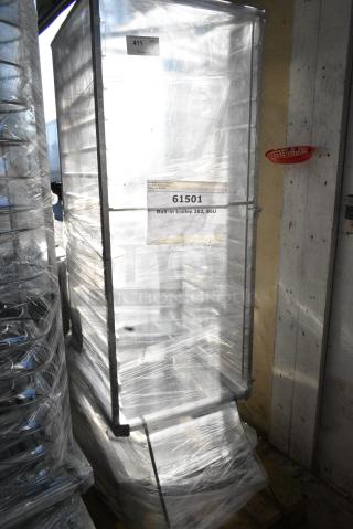 BRAND NEW SCRATCH AND DENT! Blodgett 61501 Metal Roll In Oven Rack 99 Plate Capacity Trolley on Commercial Casters.