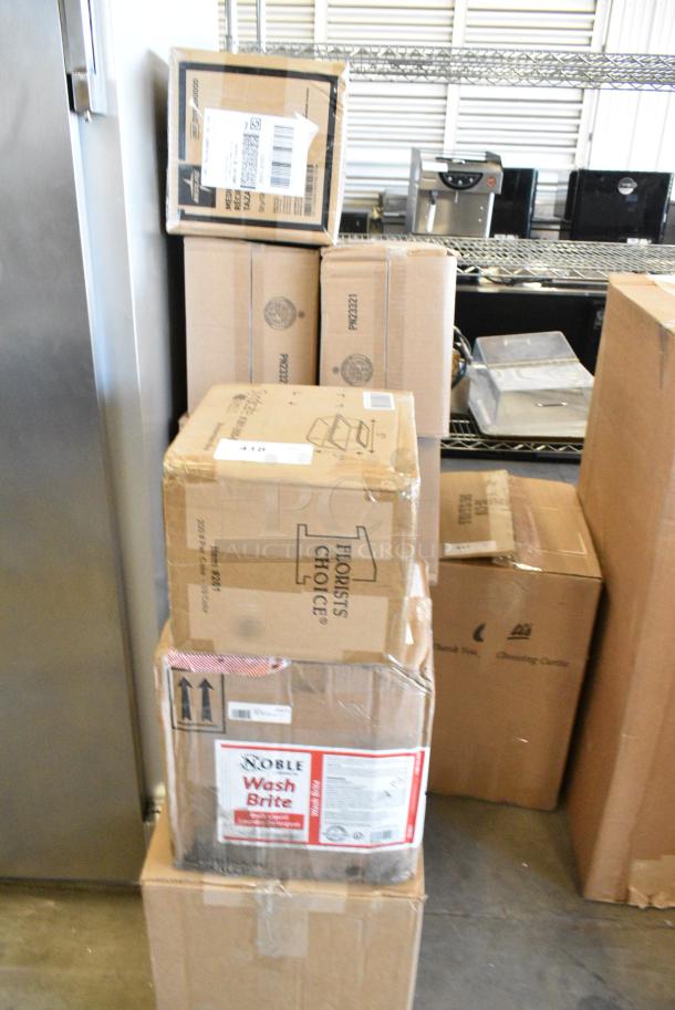 12 BRAND NEW SCRATCH AND DENT! Items Including Noble Wash Brite, 2 Box Exam Table Paper, 2 Box Chicago Bakeware. 12 Times Your Bid! - Image 1 of 10