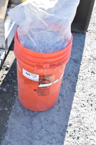 Orange Bucket of Screws