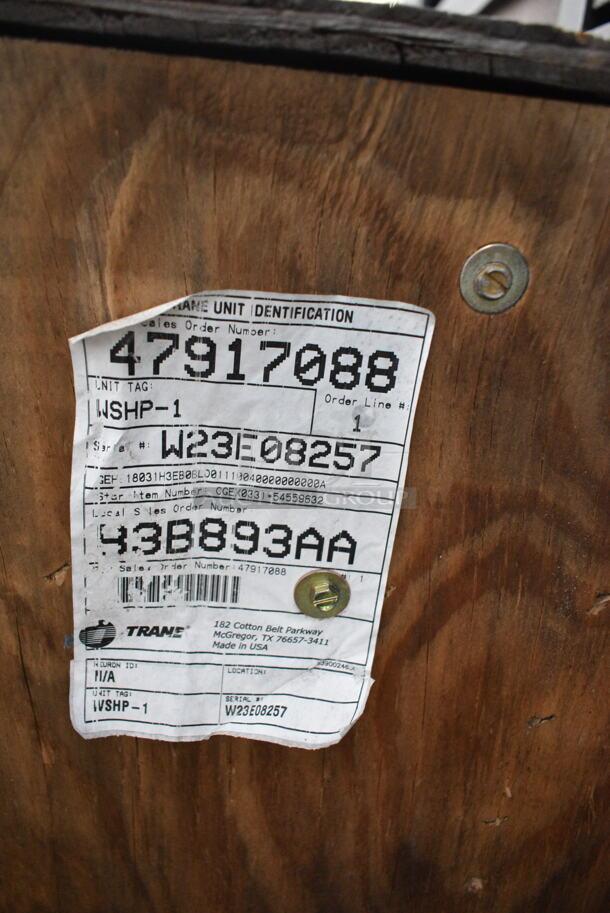 BRAND NEW IN CRATE! Trane WSHP-1 Metal Commercial Horizontal Rooftop Water Source Heat Pump. - Image 7 of 7