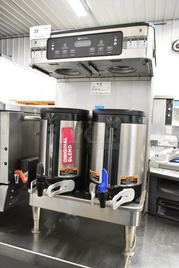 2019 Bunn ICB TWIN SH Stainless Steel Commercial Countertop Double Coffee Machine w/ Hot Water Dispenser and 2 Satellite Servers. 120/208 Volts, 1 Phase. - Image 12 of 14