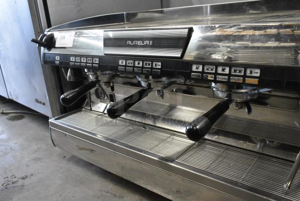Nuova Simonelli Aurelia II Stainless Steel Commercial Countertop 3 Group Espresso Machine w/ 4 Portafilters and Steam Wand. 208 Volts, 1 Phase. - Image 9 of 9