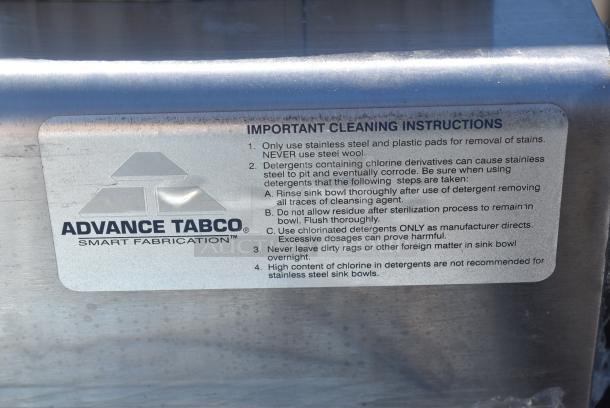 BRAND NEW IN CRATE Advance Tabco Stainless Steel Single Bay Sink. - Image 9 of 9
