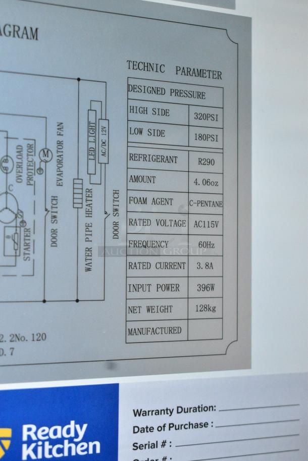 BRAND NEW SCRATCH AND DENT! 2024 Avantco 178A19FHC Stainless Steel Commercial Single Door Reach In Freezer w/ Poly Coated Racks on Commercial Casters. 115 Volts, 1 Phase. Tested and Powers On But Does Not Get Cold - Image 6 of 6