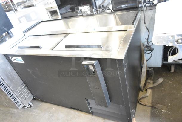 BRAND NEW SCRATCH AND DENT! 2023 Coldline BBC-50 Stainless Steel Commercial Back Bar Bottle Cooler w/ 2 Sliding Lids. 115 Volts, 1 Phase. Tested and Working! - Image 1 of 6