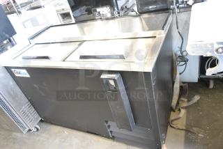 BRAND NEW SCRATCH AND DENT! 2023 Coldline BBC-50 Stainless Steel Commercial Back Bar Bottle Cooler w/ 2 Sliding Lids. 115 Volts, 1 Phase. Tested and Working!