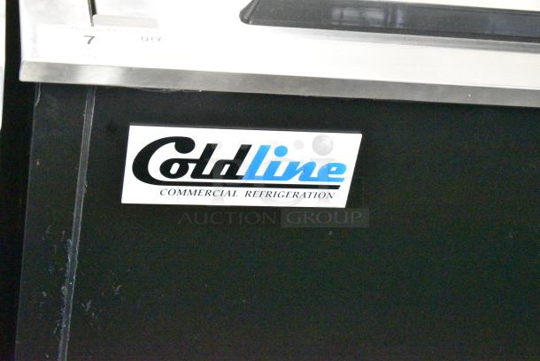 BRAND NEW SCRATCH AND DENT! 2023 Coldline BBC-50 Stainless Steel Commercial Back Bar Bottle Cooler w/ 2 Sliding Lids. 115 Volts, 1 Phase. Tested and Working! - Image 2 of 6