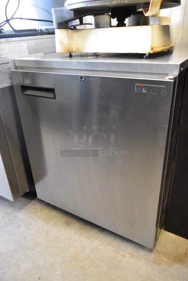 Delfield 406CA-DD1 Stainless Steel Commercial Single Door Undercounter Cooler. 115 Volts, 1 Phase. Tested and Powers On But Does Not Get Cold - Image 1 of 5