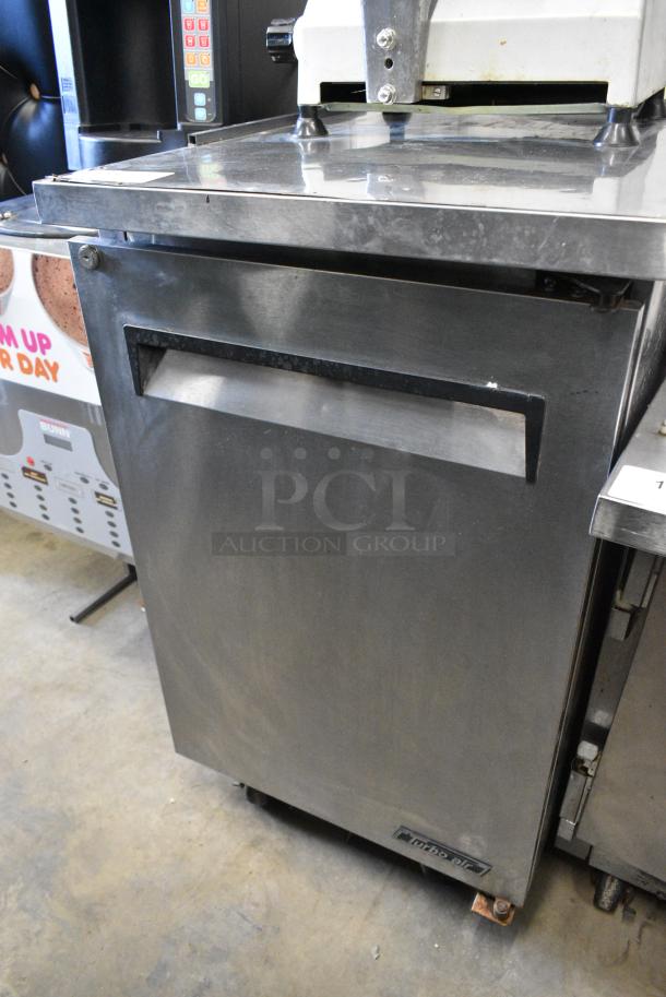 Turbo Air TBD-1SD Stainless Steel Commercial Single Door Undercounter Cooler on Commercial Casters. 115 Volts, 1 Phase. Tested and Powers On But Does Not Get Cold - Image 1 of 6