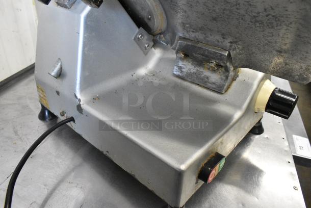 WED-B250B-1 Metal Commercial Countertop Meat Slicer w/ Blade Sharpener. 115 Volts, 1 Phase. Tested and Working! - Image 4 of 6