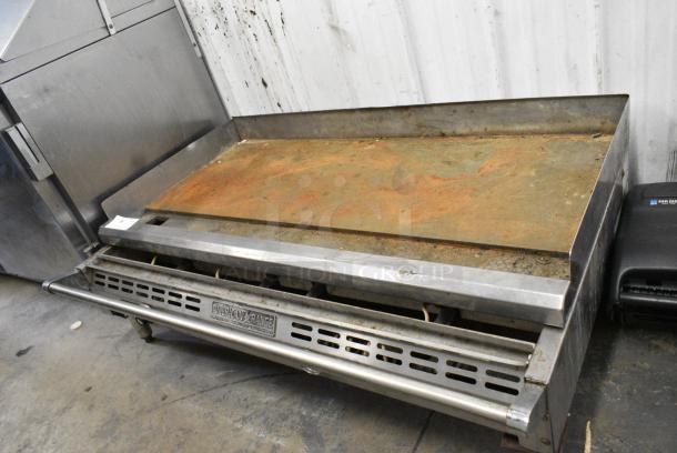 American Range Stainless Steel Commercial Countertop Natural Gas Powered Flat Top Griddle. - Image 1 of 9