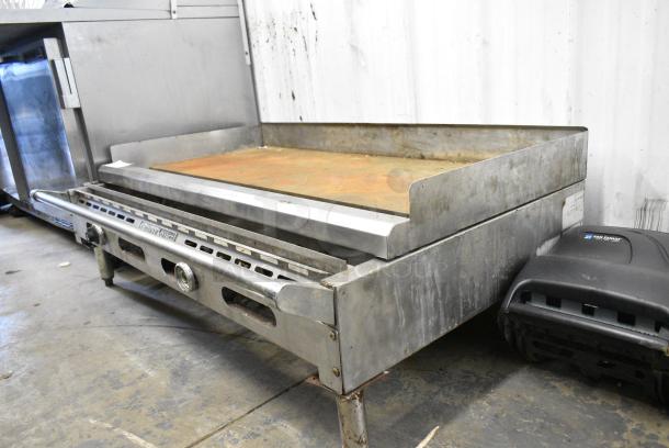 American Range Stainless Steel Commercial Countertop Natural Gas Powered Flat Top Griddle. - Image 4 of 9