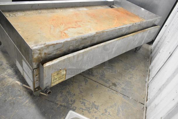 American Range Stainless Steel Commercial Countertop Natural Gas Powered Flat Top Griddle. - Image 7 of 9