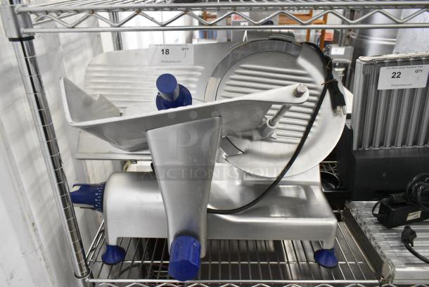 Globe Sir Lawrence SCR12 Stainless Steel Commercial Countertop Meat Slicer w/ Blade Sharpener. 115 Volts, 1 Phase. Tested and Does Not Power On - Image 1 of 8