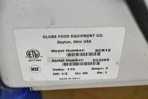 Globe Sir Lawrence SCR12 Stainless Steel Commercial Countertop Meat Slicer w/ Blade Sharpener. 115 Volts, 1 Phase. Tested and Does Not Power On - Image 8 of 8