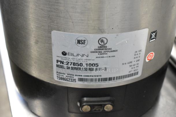 2019 Bunn ICB TWIN SH Stainless Steel Commercial Countertop Double Coffee Machine w/ Hot Water Dispenser and 2 Satellite Servers. 120/208 Volts, 1 Phase. - Image 8 of 14