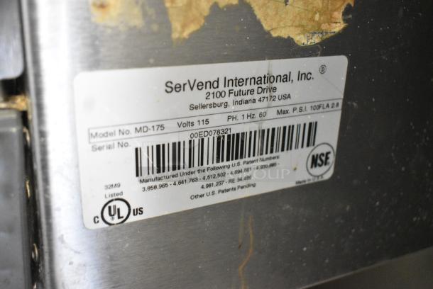 SerVend MD-175 Stainless Steel Commercial Countertop 8 Flavor Carbonated Beverage Machine. 115 Volts, 1 Phase. - Image 6 of 6