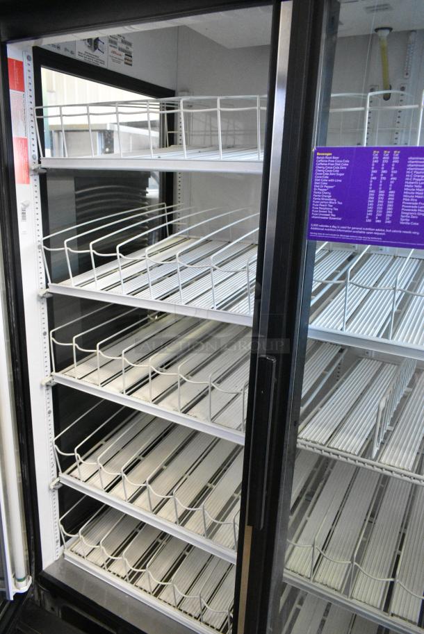 True GEM-49 Metal Commercial 2 Door Reach In Cooler Merchandiser w/ Poly Coated Racks and Drink Sliders. 115 Volts, 1 Phase. Tested and Working! - Image 4 of 6