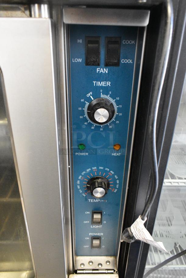 Duke Stainless Steel Commercial Full Size Convection Oven w/ View Through Doors, Metal Oven Racks, Thermostatic Controls and Metal Legs on Commercial Casters. - Image 3 of 11