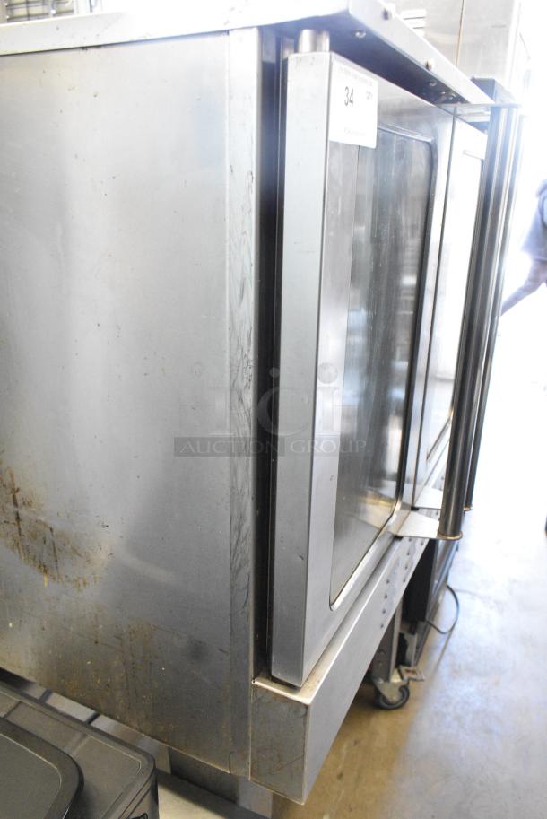 Duke Stainless Steel Commercial Full Size Convection Oven w/ View Through Doors, Metal Oven Racks, Thermostatic Controls and Metal Legs on Commercial Casters. - Image 6 of 11