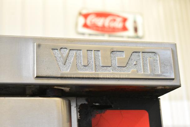 2 Vulcan VC4GD-11D150K Stainless Steel Commercial Natural Gas Powered Full Size Convection Oven w/ View Through Doors, Metal Oven Racks and Thermostatic Controls on Commercial Casters. 2 Times Your Bid! - Image 2 of 9