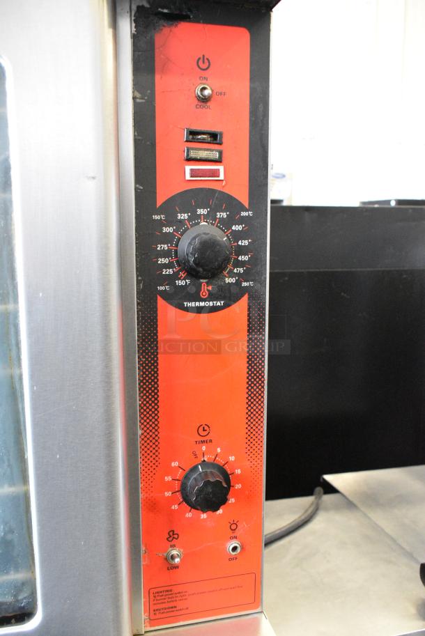 2 Vulcan VC4GD-11D150K Stainless Steel Commercial Natural Gas Powered Full Size Convection Oven w/ View Through Doors, Metal Oven Racks and Thermostatic Controls on Commercial Casters. 2 Times Your Bid! - Image 3 of 9