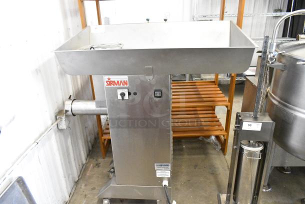 Sirman TC 32 MONTANA Y12 E Metal Commercial Meat Mixer Grinder on Commercial Casters. 220 Volts, 3 Phase. - Image 1 of 8