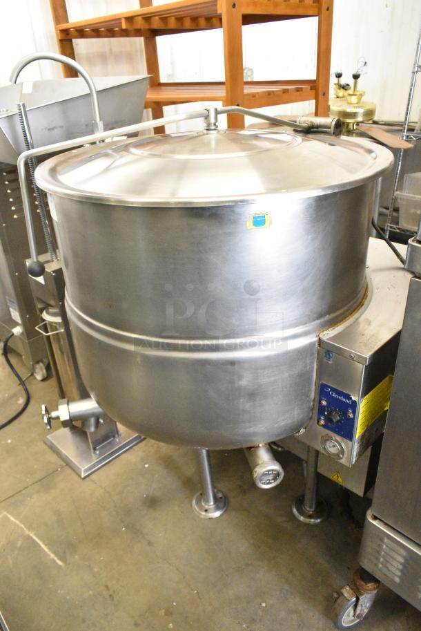 Cleveland KGL-60 Stainless Steel Commercial Floor Style Natural Gas Powered 60 Gallon Stationary 2/3 Steam Jacketed Kettle. 190,000 BTU. - Image 3 of 8