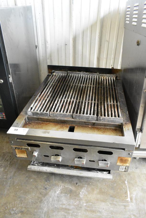 Vulcan VACB25-1 Stainless Steel Commercial Countertop Natural Gas Powered Charbroiler Grill. - Image 1 of 6