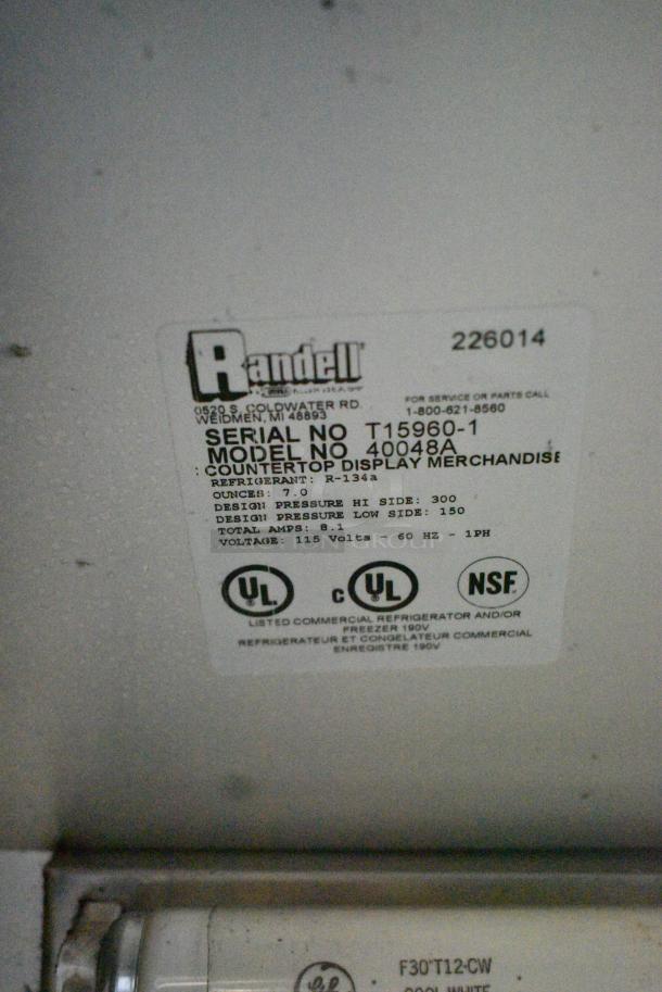 Randell 40048A Stainless Steel Commercial 2 Door Cooler Merchandiser. 115 Volts, 1 Phase. Tested and Powers On But Does Not Get Cold - Image 6 of 6