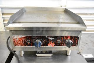 Vollrath Cayenne FTA-1024 Stainless Steel Commercial Countertop Natural Gas Powered Flat Top Griddle.