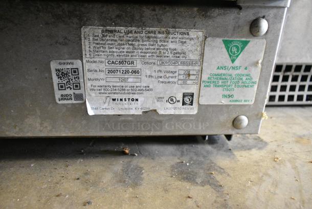Winston CVap CAC507GR Stainless Steel Commercial Cook N Hold Oven. 208 Volts, 1 Phase. - Image 6 of 7